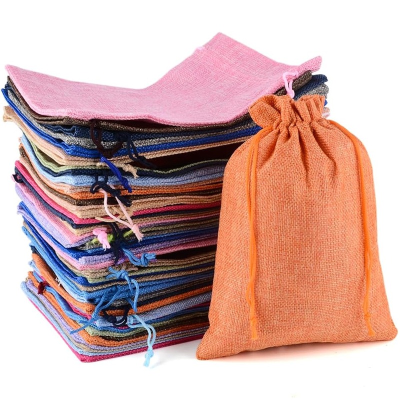 Jute Bag Packaging - 50 ชิ้น 13X18 ซม./10X14 ซม./9X12 ซม./7X9