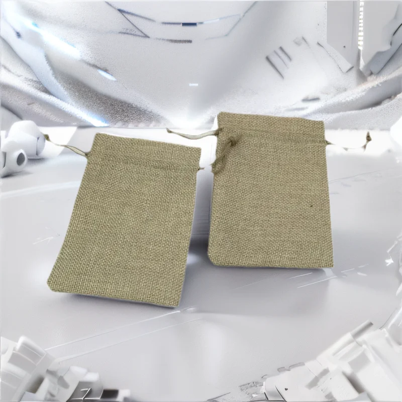 Jute Bag Packaging - 10x14 ซม.300 ชิ้นถุงปอกระเจาคริสต์มาสบรรจุภัณฑ์ของขวัญ Drawstring กระเป๋าเก็บ Burlap