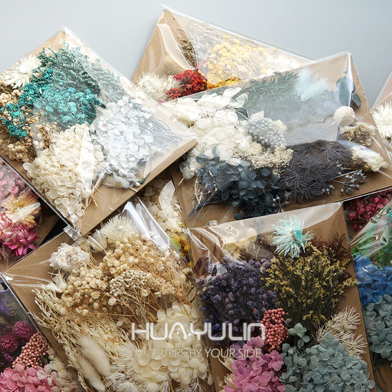 Candle Making Los Angeles - 1 แพ็คพืชประดิษฐ์แห้งดอกไม้จริงวัสดุที่เก็บรักษาไว้อีพ็อกซี่เรซิ่นเทียน DIY ดอกไม้วัสดุไฮเดรนเยียชุดดอกไม้