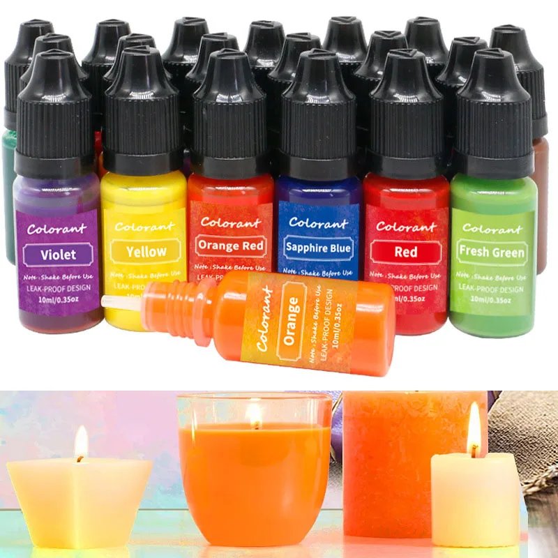 Candle Making Los Angeles - 20 สีความเข้มข้นสูง Handmade เทียนสบู่สี Essence ขี้ผึ้งถั่วเหลือง