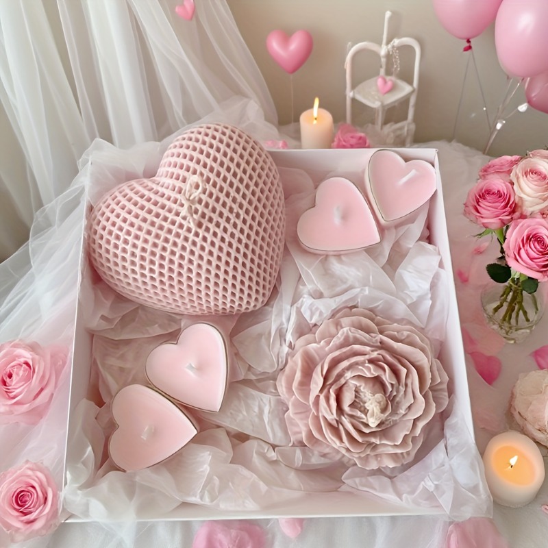 แม่พิมพ์ซิลิโคนรูปหัวใจลายดอกโ - Candle Making Bath บทวิจารณ์และราคา