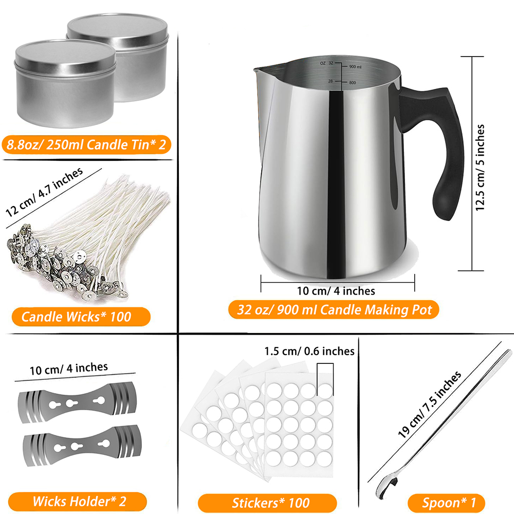 เทียนทําชุดเริ่มต้นอุปกรณ์รวมท - Candle Making Kit Wholesale บทวิจารณ์และราคา