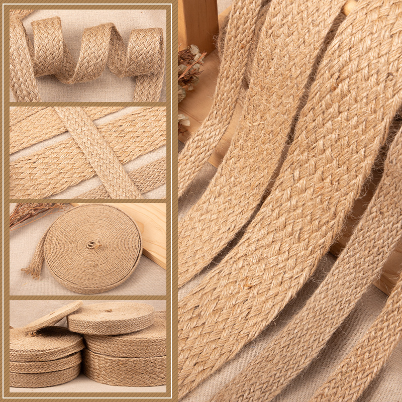 เชือกปอกระเจาถักแบน 10 เมตร/ม้ - Jute Bag Packaging บทวิจารณ์และราคา