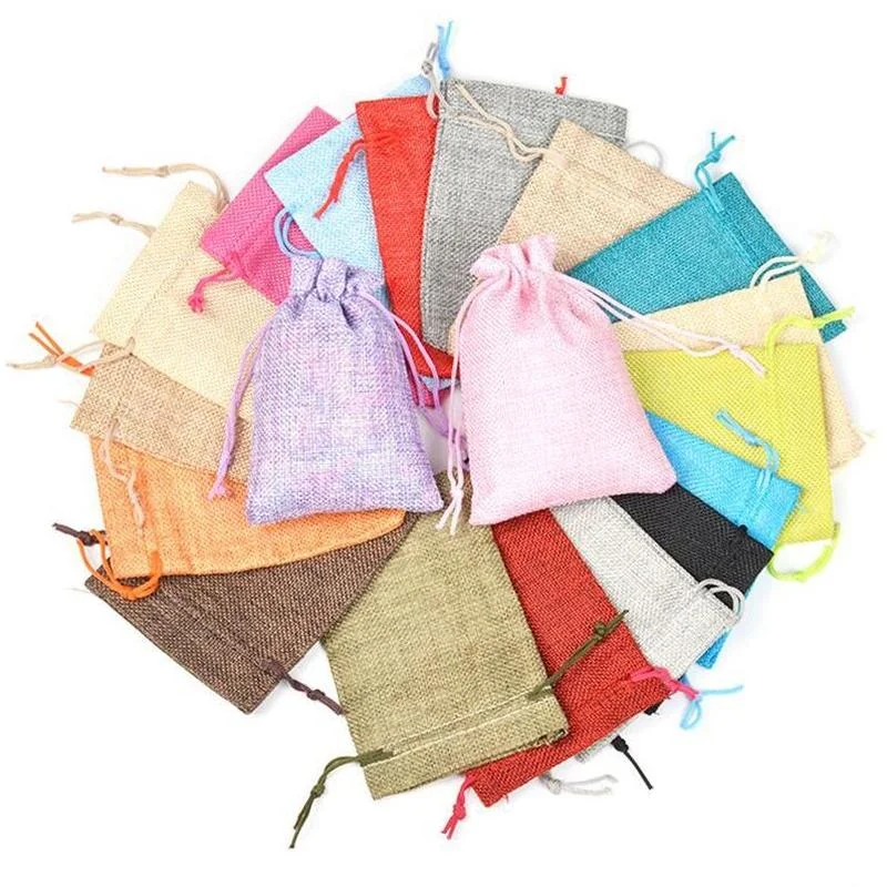 50 ชิ้น/ล็อต 7x9 9x12 10x14 13 - Jute Bag Packaging บทวิจารณ์และราคา