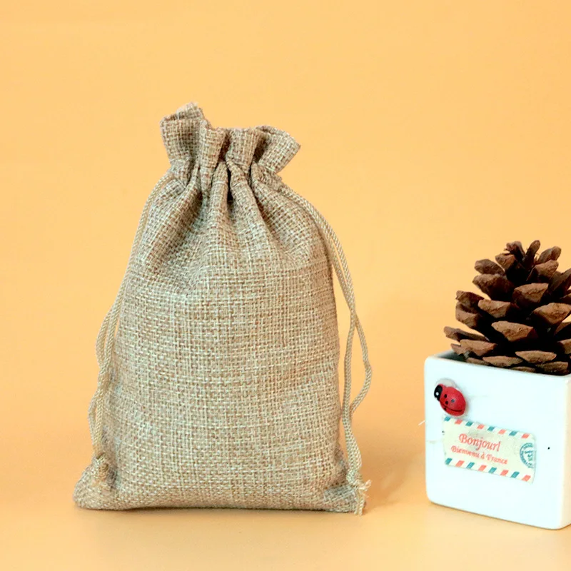 50 ชิ้น/ล็อต 7x9 9x12 10x14 13 - Jute Bag Packaging บทวิจารณ์และราคา