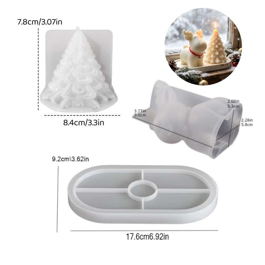 ชุดแม่พิมพ์ซิลิโคนดินเหนียว 3  - Candle Making Kit Wholesale บทวิจารณ์และราคา