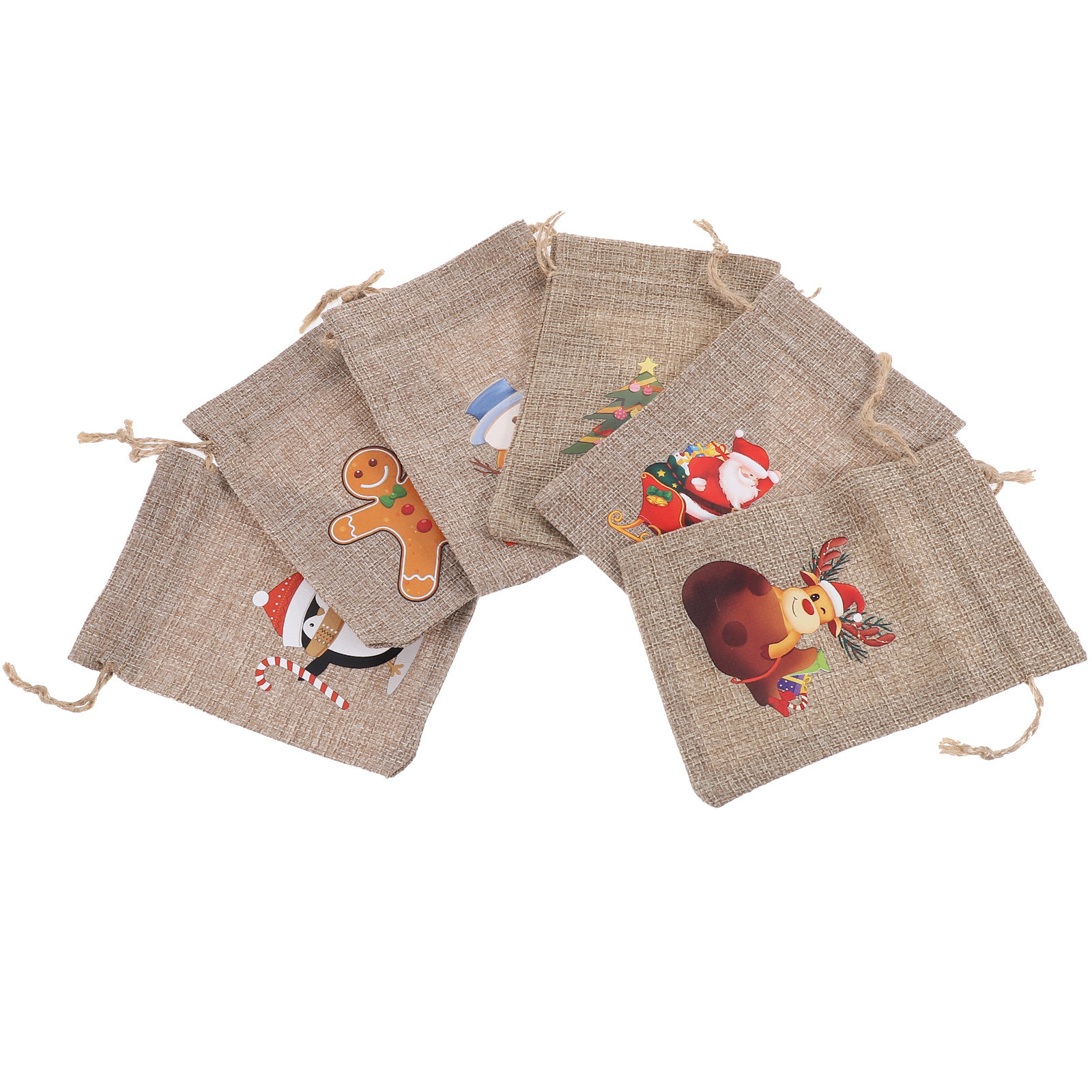 ชุดถุงของขวัญคริสต์มาส ถุงผ้าร - Jute Bag Packaging บทวิจารณ์และราคา